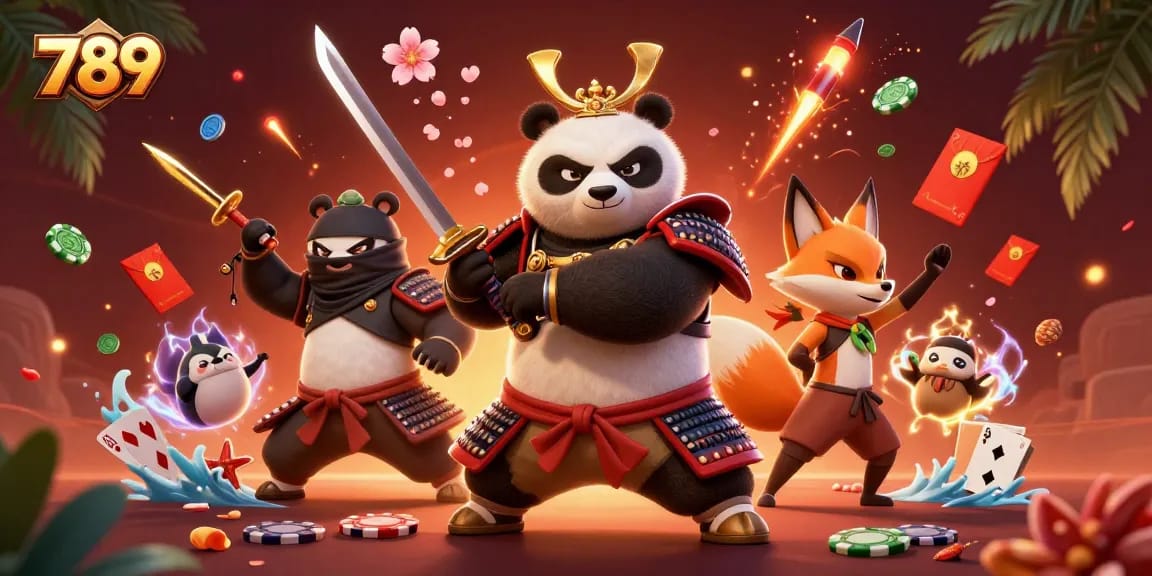 Experience thrilling 789 poker action with cartoon characters in a vibrant casino scene.