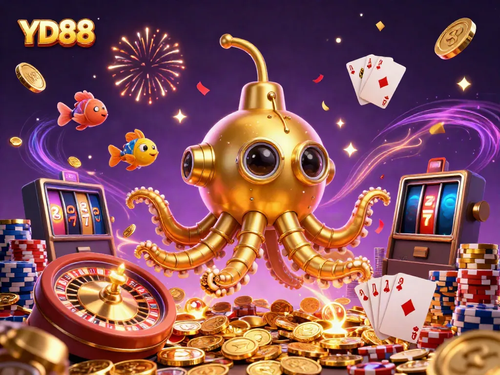Play thrilling slots at YD88 and dive into a sea of excitement with golden coins and dynamic game elements.