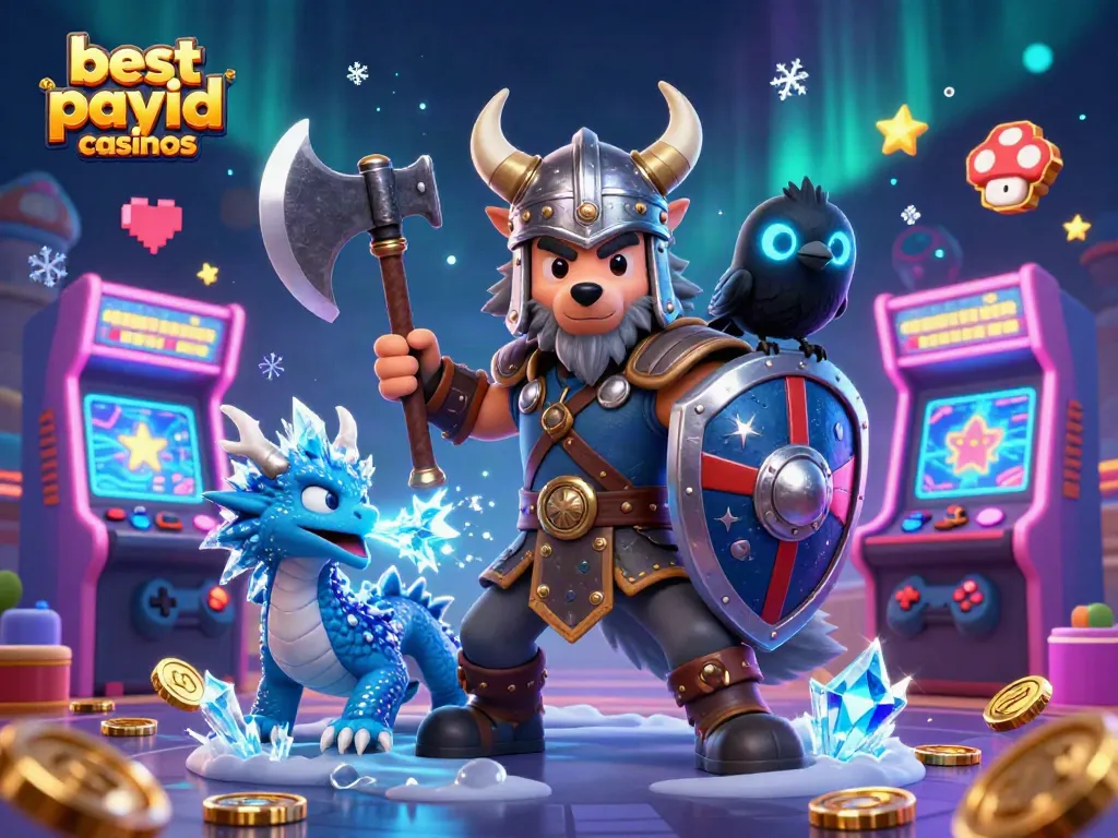 Experience the excitement of the best payid casinos with a vibrant 3D gaming scene featuring unique characters.
