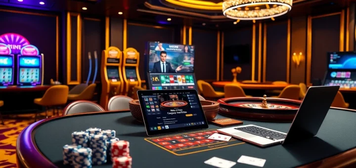 Experience the thrill of the best crypto casinos with vibrant gaming tables and captivating visuals.