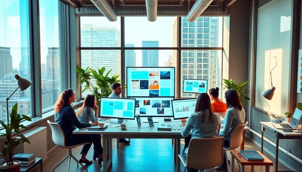 Professional web design NYC team collaborating in a modern studio