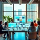 Professional web design NYC team collaborating in a modern studio