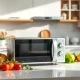 Discover microwave oven sales with a stylish modern kitchen and sleek countertop setup.