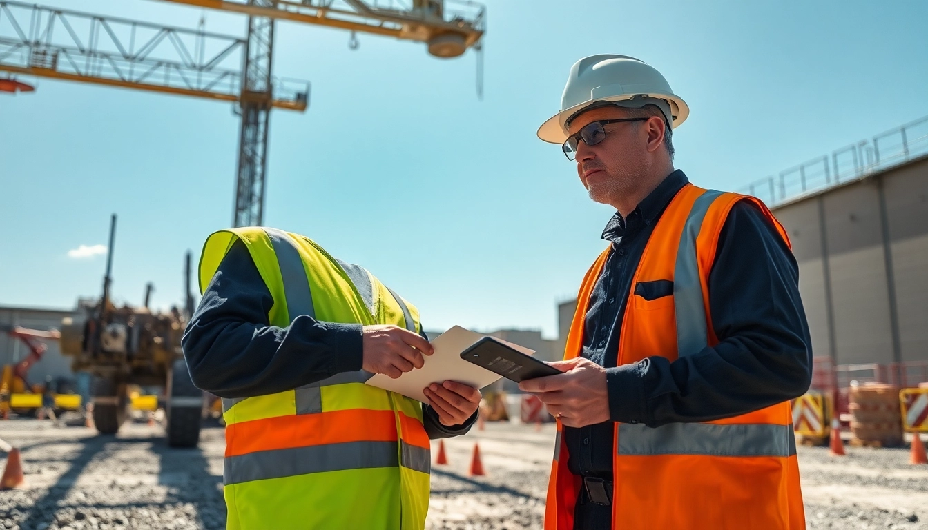 Inspecting physical hazard conditions at an industrial site with safety gear and visible risks.