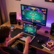 Enjoying live dealer games at luck8 from a cozy home gaming setup with strategy notes