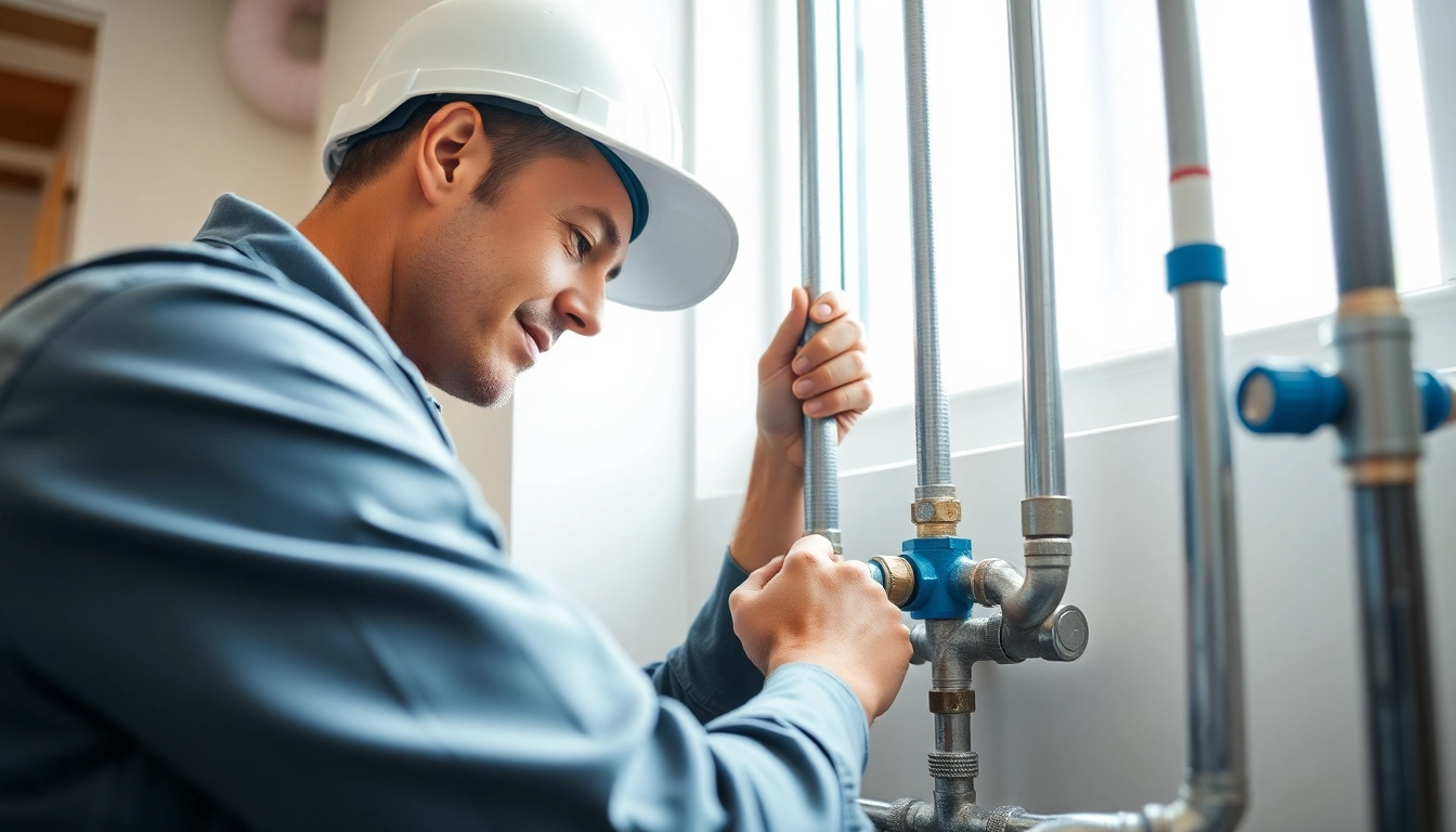 Whole house repiping services St Petersburg FL showcased by a professional plumber at work.