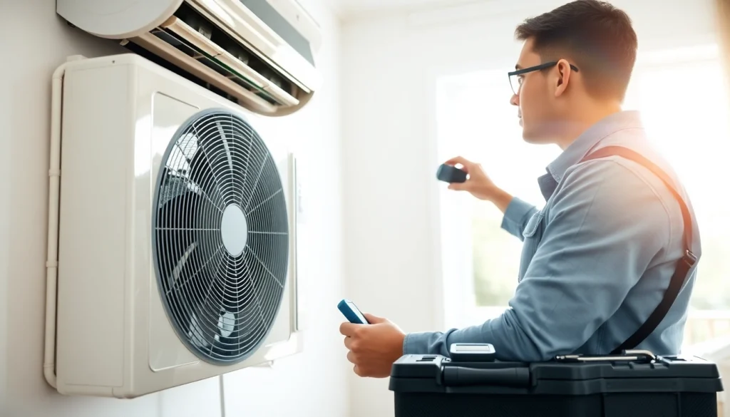 Air Conditioning Repair Tampa professional technician servicing a unit in a bright home.