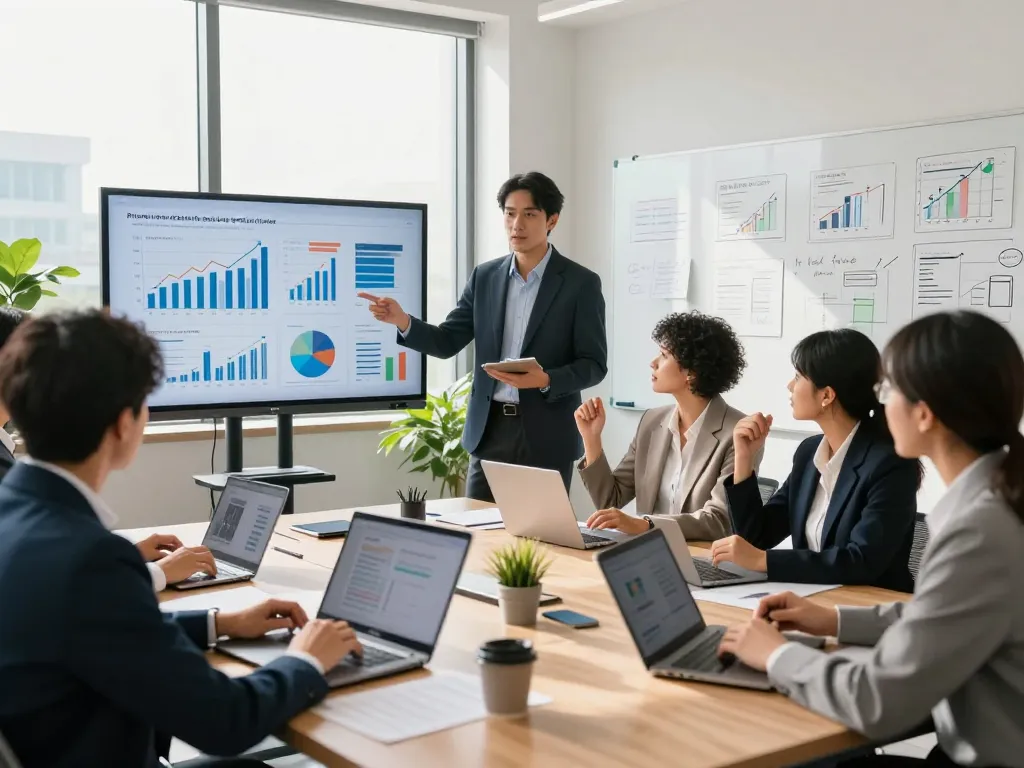 Dynamic team meeting discussing private investor funding strategies in a modern office environment.
