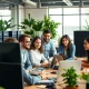 Find professional MSP companies near me collaborating in a dynamic office environment.