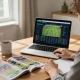 Engaging with F168 online sports betting odds from a stylish home desk.