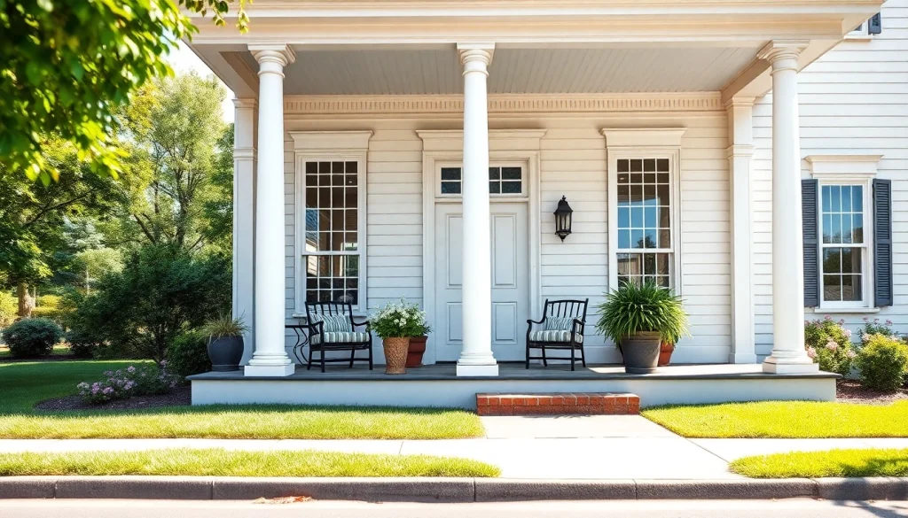 Engaging colonial home renovation featuring classic architecture and inviting garden details.