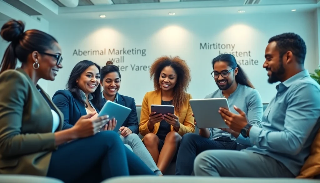 Collaborate on digital marketing strategies at https://amc-essentials.com/ in a modern office.