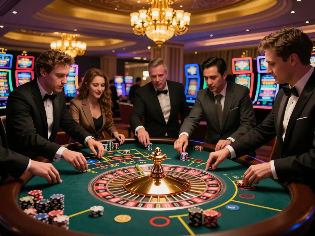 Players engaging in dynamic roulette gameplay, showcasing the excitement of sunwin casino experience.