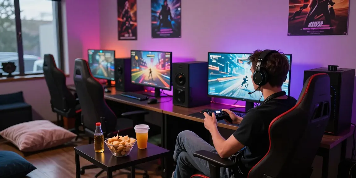 Engaged player enjoying an adult game in a cozy gaming lounge