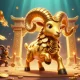 Kuwin features a vibrant 3D scene of a golden ram charging through a casino gate, surrounded by dramatic gaming elements.