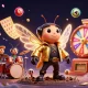 Engage with thrilling casino action at z188 featuring colorful lottery elements and dynamic characters.