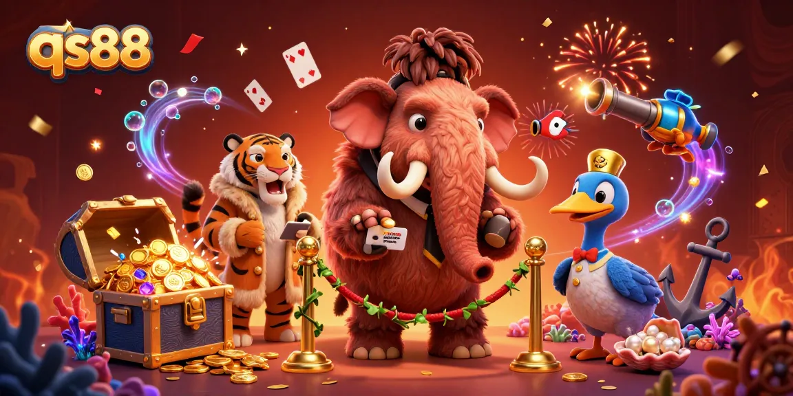 Experience thrilling gameplay at qs88 with a woolly mammoth bouncer and a saber-tooth tiger VIP.