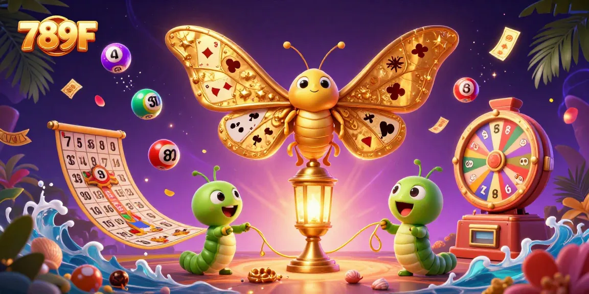 Play lottery and win with 789F in a vibrant casino scene featuring colorful elements and dynamic energy.