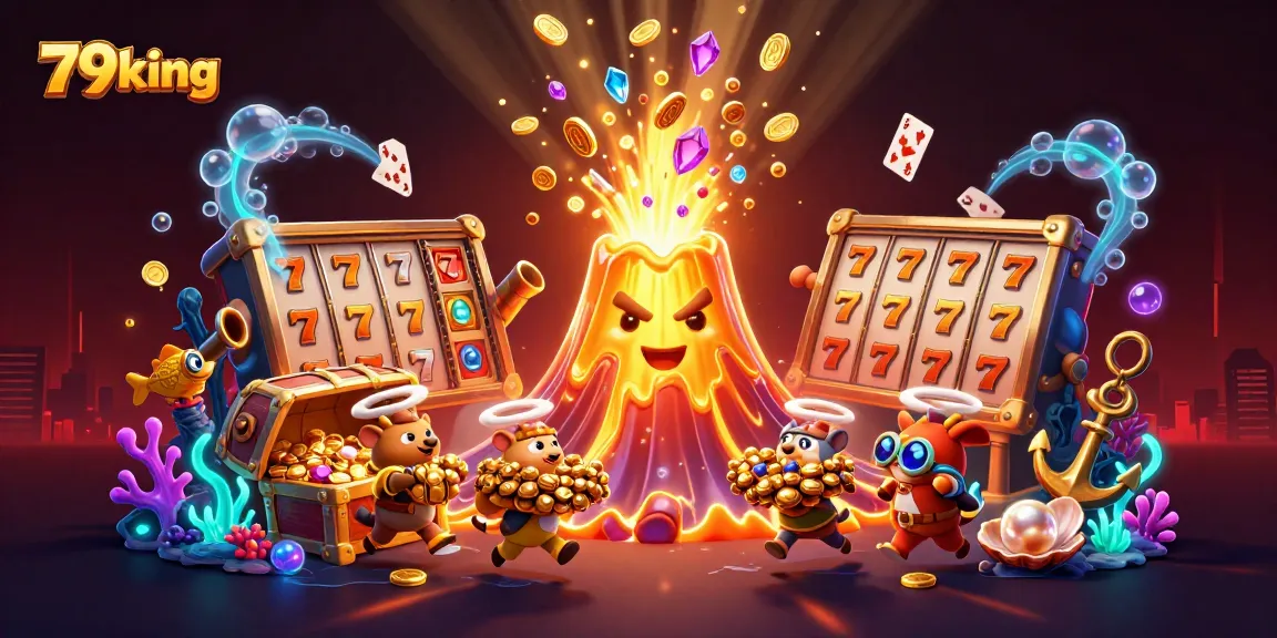 79king players spinning slot reels and collecting treasures in an exciting casino adventure.