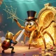 Engage with vibrant xo88 casino-themed illustration showcasing golden tarantula and beetle knight.