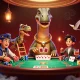 Experience 11WIN's thrilling casino atmosphere with vibrant 3D characters and gaming elements.