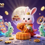 Engage with jokacasino real money online pokies in a vibrant scene full of slot games and casino elements.